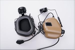 EARMOR M32H MOD3 Tactical Communication Hearing Protector for FAST MT Helmets (Coyote Brown)