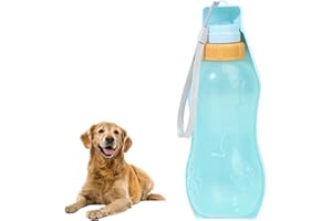 PLUSHCEWT Portable Dog Water Bottle,350ml Foldable Bottle for Walking,Travel Water Bottle-Comfortable Easy Drinking,Dog Cat Pet Outdoor Drink Cup (Blue, 350ml)