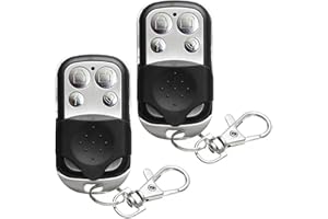 STARKVISTA 2 Pack Universal 433MHz Garage Door Remote Control Key Fob, Electric Gate Opener, Wireless Cloning Key Fob for Garage, Electric Gates, Universal Garage Door Opener Remote (Set B)