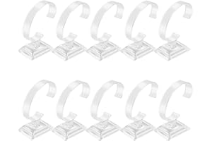 YBFBSJK Présentoir à Montre En Acrylique Transparent 10 Pcs Porte Montre Vitrine Support De Présentoir Pour Montre Bracelet Pour Les Femmes Hommes à La Maison Ou En Magasin Utilisez Transparent