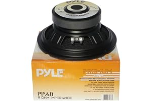 1 WOOFER PYLE PPA8 högtalare mid bass 20,00 cm 200 mm 8" diameter 200 watt rms 500 watt max impedans 8 ohm för hemfest hem di