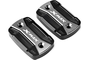 CCYYMOWOK 2Pcs Motorcycle Brake Fluid Reservoir Cover For YAMAHA XMAX300 2022 XMAX 250 X-MAX 125 2018-2021 (grey)