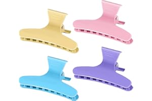 CHUANGDI 4 Pezzi Morsetti da Parrucchiere a Farfalla Clip a Farfalla Fermagli Sezione Salone Barrette Artiglio per Styling Accessori per Capelli (Multicolori)