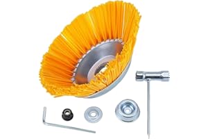 BOHJPIS 8 Inch Nylon Strimmer Head,Nylon Weed Strimmer Brush Head for Garden Lawn for Brushcutter Trimmer Universal (Yellow)