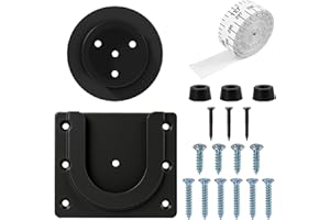 Support de Fixation pour Cible de Fléchettes – Support Mural pour Cible de Fléchettes Acier, Kit de Montage Mural pour Tableau de Fléchettes à Suspendre, Couleur Noire