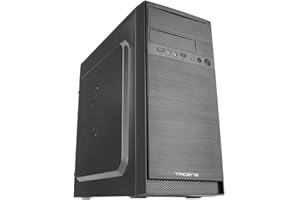 TACENS ANIMA AC4, Caja de Ordenador Minitorre MicroATX, Soporte de Ventilación, USB 3.0, Acabado Aluminio Pulido, Negro
