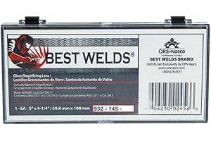 BEST WELDS Welding helmet magnifier/cheater lens, 2 x 4.25, 3.50 diopter, GLASS