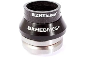 KHEBIKES KHE Jeu de direction BMX à roulement industriel avec logo laser noir seulement 78 g