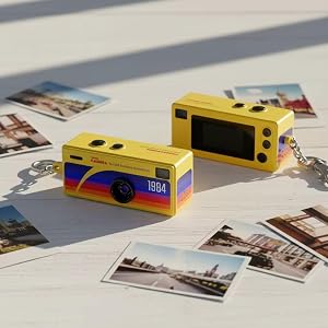 Mini Keychain Digital Camera, 1080P HD Video Recorder, Mirco Thumb Camera, Digicam,Video Recording,Bag Charm for Vlog Kids Adult Students (BG22)