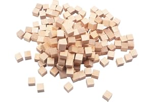 ‎CUWELT CUWELT 400 Stück Holz Würfel Deko, 10mm Kleine Holzwürfel Blanko zum Basteln, Quadrat Würfel Natur, Natürliche Bastelwürfel für DIY, Malen, Handwerk, Dekoration, Zahlen