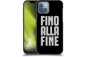 Head Case Designs Licenza Ufficiale Juventus Football Club Fino alla Fine Nero Tipo Custodia Cover Dura per Parte Posteriore Compatibile con Apple iPhone 13