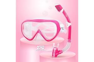 ‎EXP VISION Schnorchelset Kinder, Taucherbrille Kinder Anti-Fog und Trocken Schnorchel - Anti-Leck Tauchmaske Dry Schnorchel Schnorcheln Set für Jungen Mädchen 4-14