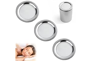 BrKern 3 Stück Räuchersieb aus Edelstahl, 10cm Durchmesser - Passend für die Meisten Räucherstövchen mit Sieb, Feines Netz für Räucherwerk, Harze & Kräuter