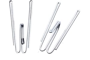 ASIWUJING Metal Curtain Hooks Pinch Pleat Header Tape Pins Heavy Duty Deep Prong Hooks(20 Pack)
