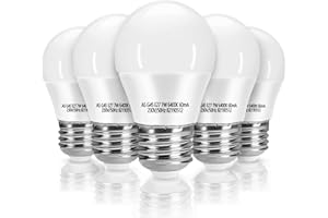 Aigostar - Bombilla LED E27 7W (Equivalente a 49W), Luz Blanca 6500K, 620 Lúmenes, CRI> 80, Ahorro de Energía, No Regulable - 5 Unidades
