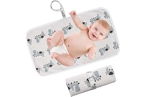 Portable Changing Mat Baby Foldable Travel Changing Mat Waterproof Infant Urinal Pad 60cm x 35cm for Travel Home Outside - KAMHBE (Khaki)