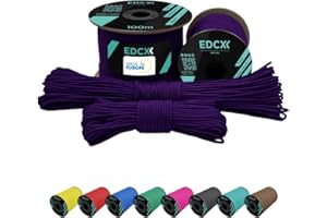 EdcX 2 mm Nylon Paracord 275 (15, 30, 50 and 100 m)– 100% Nylon rope, 3-Strand cord, Nylon cord 2 mm in Many Colours