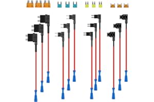 Funtery Stromdieb 12 Stück, Stromdieb Sicherung Kfz Standard/Mini Stromdieb Kfz 4 Typen Stromdiebe Kfz mit Kfz Sicherung für Auto Lkw Boot