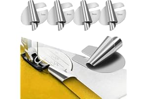 OUMAIFENG 4PCS Sewing Machine Accessories Rolled Hem Presser Foot, Sewing Accessories With 4-Sizes(7-10mm) Stainless Steel Sewing Rolled Hem Presser Foot For Home Suitable for A Wide Range