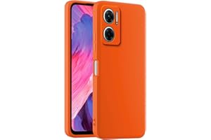 HULLIN Funda de Silicona Colorida para Teléfono, Adecuada para Redmi 10 5G (6.58") - Naranja