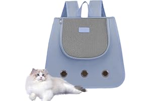 GÉNÉRIQUE Sacs à dos pour chats pour transporter des chats,Sac de transport pour chats | Sac à dos de randonnée Space Pet | Sac à dos portatif réglable entièrement ventilé en maille pour la randonnée voyage mar