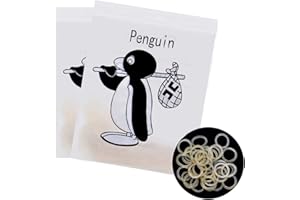 MXOQJE 2 Packs Orthodontic Elastics Bands, Elastic Bands, Dental Orthodontic Elastics Latex Rubber Bands, for Braces Great Dentist, Dreadlocks, Braids, Braces Teeth Gap (Penguin 5/16")