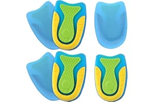 AVRUYPI 3 Paires de Talonnettes en Gel de Silicone, Talonnette Epine Calcaneenne Gel Grandissante Orthopédique pour Fasciite Plantaire, Douleurs au Talon d'Achille assez doux