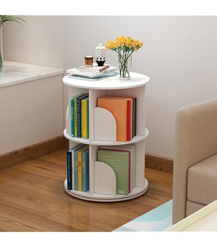 TkkMivcOC Drehbares Bücherregal, 2-Stufiges Standr Produktbild-Vorschau 6