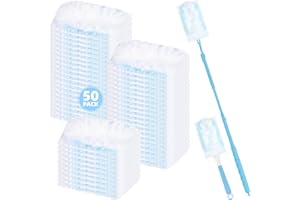 Nicemiya 52 Stück Staubmagnet Kompatibel mit Swiffer Staubmagnet Nachfüllpack,Einweg Magnet Staubwedel für Swiffer Duster, zur Reinigen von Tierhaare Staub Schmutz (50 Tücher + 2 Griffe, Blau)