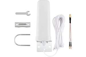 CRAZEPONY 4G LTE-Antenne: 4G-Antennen Dual-SMA-Stecker für den Außenbereich 3G / 4G / LTE Omnidirektionale SMA-Antenne für drahtlose Router-Hotspot-Heimtelefone