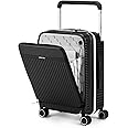 THE ASSEMBLY Assembly Premium Hard-Sided Cabin Luggage (55Cms) With Wide Handle | Polycarbonate Laptop Spinner Trolley Bag With Usb Port -Black-45Litres (Roverpro)