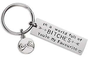 Melix Home 'Best Friend' Brelok Przyjaźń prezenty in A World Full of Bitches You are My Favorite Sister pomysły na prezent urocze breloki dla kobiet (białe)