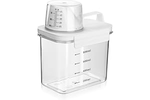JJWUYUE Dispenser per detersivo ermetico con misurino, contenitore per detersivo, 1100 ml