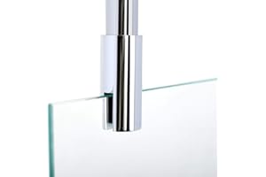 Schulte fixation au plafond 80 cm recoupable, pour paroi porte de douche épaisseur verre 5 et 8 mm