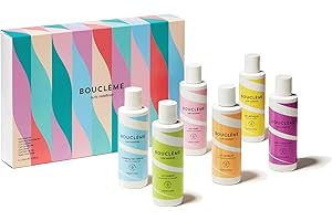 Bouclème Discovery Set - Hydrating Hair Cleanser, Curl Cleanser, Curl Conditioner, Curl Cream, Curl Defining Gel and Super Hold Styler - Gift Set Cruelty-Free & Plant Powered - 6 x 100ml(Pack Of 6)