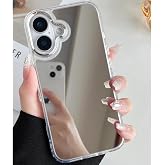 Lavderuar İPhone 16 Plus İle Uyumlu Y&uuml;ksek Kalite &Ouml;zel &Uuml;retim Aynalı Kamera Koruma &Ccedil;ıkıntılı Parlak Kapak Telefon Kılıfı Kılı