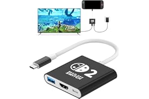 AriKroii Switch 2 TV Dock, stacja dokująca do Nintendo Switch 2, 3 w 1, przenośna ładowarka z portem HDMI 4K / USB 3.0/PD 100 W, stacja ładująca, stojak, zamiennik dla oficjalnych