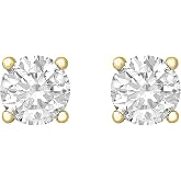 Amazon Essentials Pendientes de Plata de Ley con Circonitas C&uacute;bicas de 5 mm