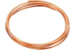 PATIKIL 99.9% Alambre de Cobre Suave 1 Unidad de Alambre de Cobre Puro de 12 Calibres/2.0mm de Diámetro 1.2m/3.9ft en Carrete para Hacer Joyas Bisutería y Plantas de Jardín
