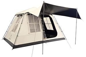MTENPLAY TENPLAY 2|4|6|8|Person Instant Cabin Tents,Portable Large Family Camping Tent with Rainfly,Vestibule,2 Room4 Doors,Waterproof,Windproof,Easy setup Pop Up for Outdoors Backpacking Hiking Backyard