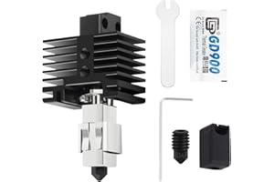 REDREX Ulepszona wersja TZ2.0 High Flow i High Temp Hotend z dyszą hartowaną stalową, bi-metal Heatbreak i silikonowy Sock kompatybilny z Bambu Lab X1, X1-Carbon Combo, P1P, P1S 3D Printer-Wires NOT W