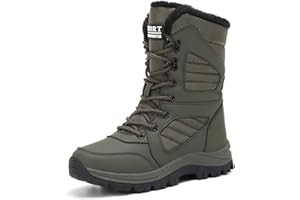 GemChve Bottes Femme Hiver Imperméable Bottines de Neige Chaud et Résistant à l'eau Chaussures de Randonnée Femme Snow Boots 36-42EU