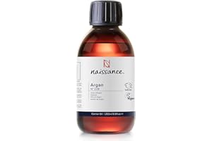 Naissance Aceite Vegetal de Argán de Marruecos (No. 228) 225ml - Natural, Vegano, No OGM - Hidratante Para Rostro, Cabello, Barba, Uñas, Cutículas