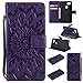 Price comparison product image NOMO Google Pixel 2 XL Case,Google Pixel 2 XL Wallet Case,Pixel 2 XL Flip Case PU Leather Emboss Mandala Sun Flower Folio Magnetic Kickstand Cover with Card Slots for Google Pixel 2 XL (2017) Purple