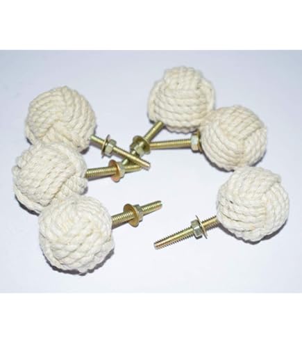 AnNafi Cabinet Knobs Full Knott Jute | Rope Doorknobs Nautical Twisted - View #6