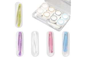 Benaewa 9 Pack Contact Lens Cases & Applicator, Portable Travel Contact Lenses Remover Tools with Suction Stick, Storage Case