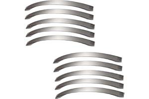 MARGUERASW Lot de 10 poignee de meuble cuisine - chromées- Poignées de porte Nickel Brossé poignee de cuisine poignée cuisine inox entraxe 160mm