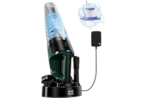 Minthouz Aspirateur A Main, Aspirateur De Table Puissant sans Fil 120 W, Charge Rapide, Autonomie De 30 Minutes, avec LumièRe LED, Convient pour La Maison, La Voiture, Le Bureau