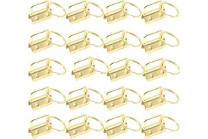 CEEYSEE 30Pcs Key Fob Hardware 1 Inch Keychain with Ring Tool for Keychain Wristlet Clamp Ribbon Webbing Fabric DIY Making Hand Craft