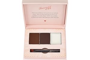 Barry M Cosmetics Fill And Shape Brow Kit Palette, With Styling Soap, Shade Medium